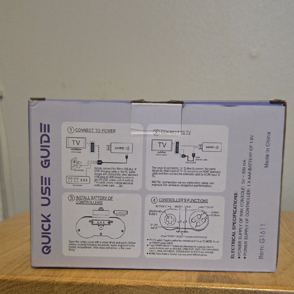 SF900 16 Retro Game Bits Mini Video Entertainment System - Gray - Picture 3 of 5